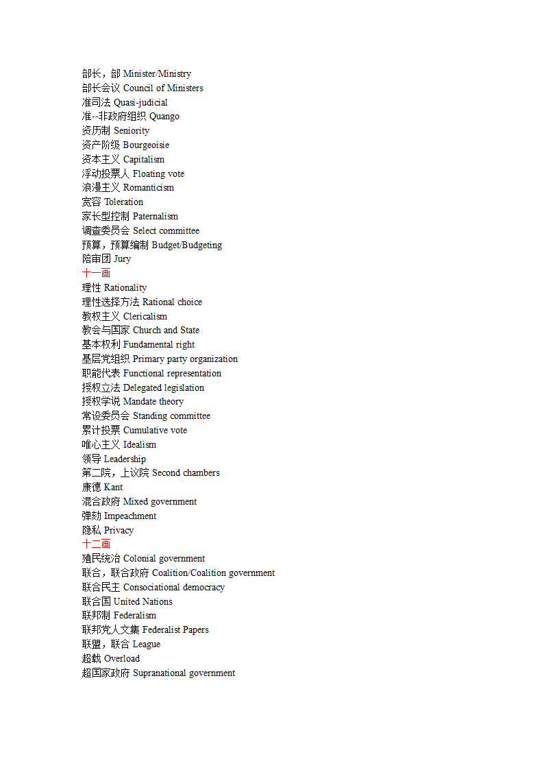 政治学专业词汇第7页