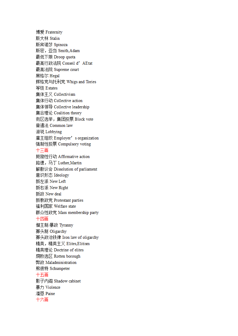 政治学专业词汇第8页