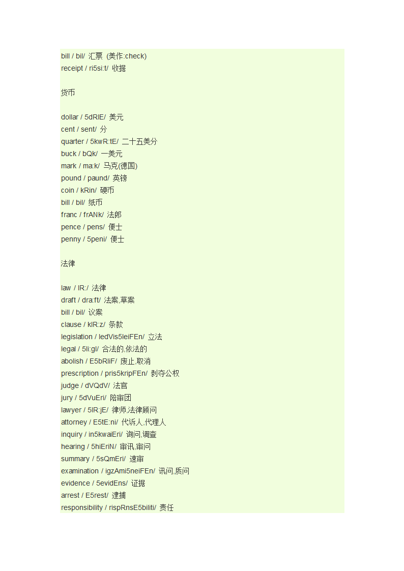 商务常用词汇第8页