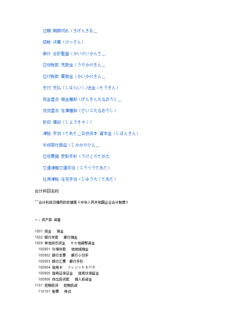 日语会计词汇第12页