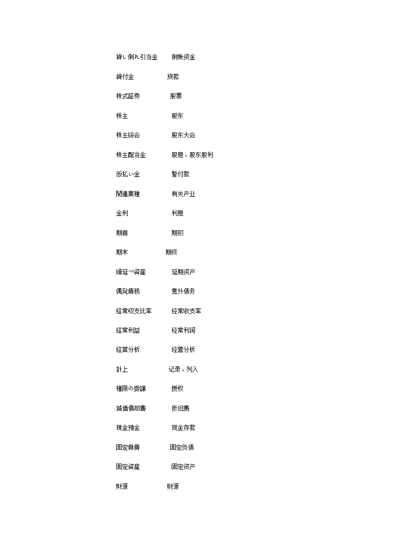 日语会计词汇第18页