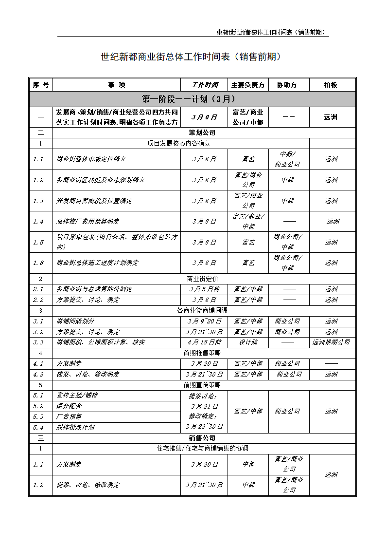 工作总体时间表第1页