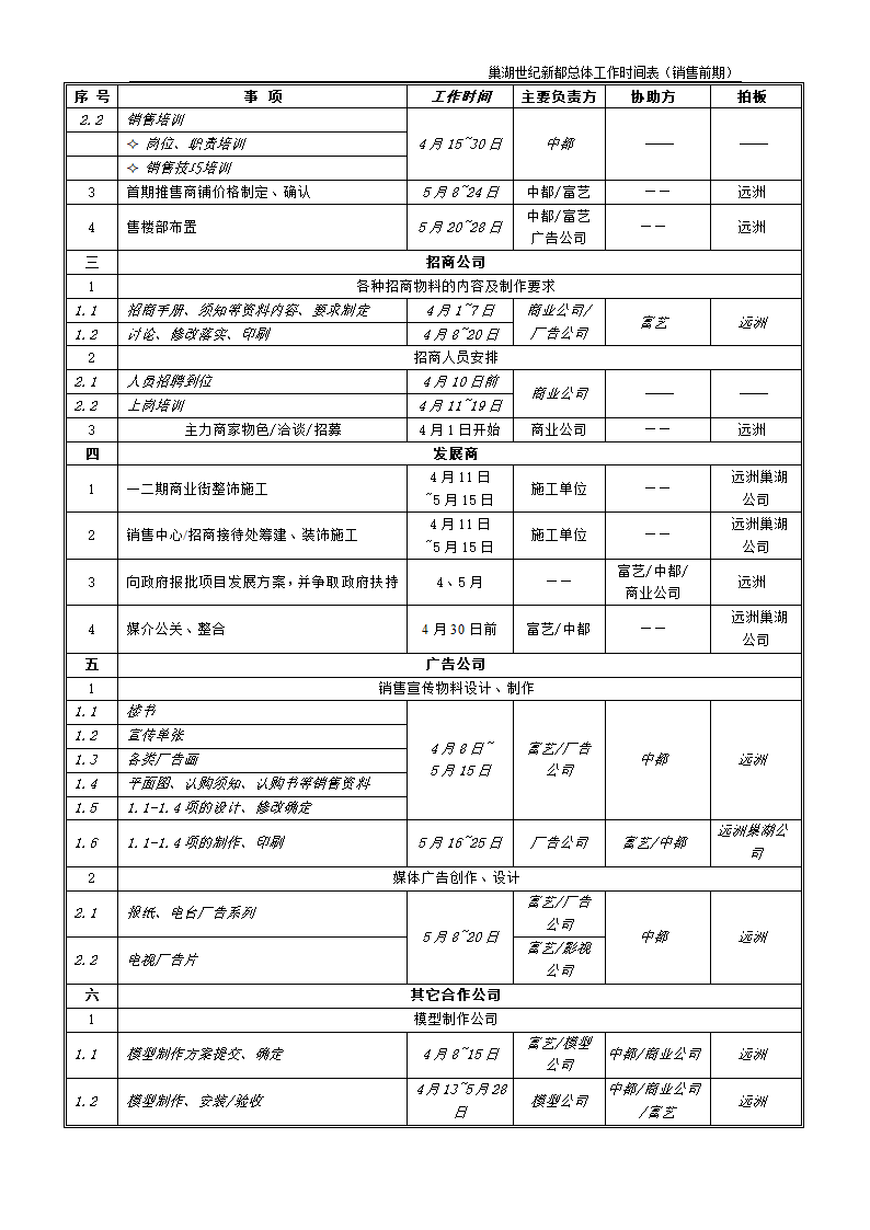 工作总体时间表第3页