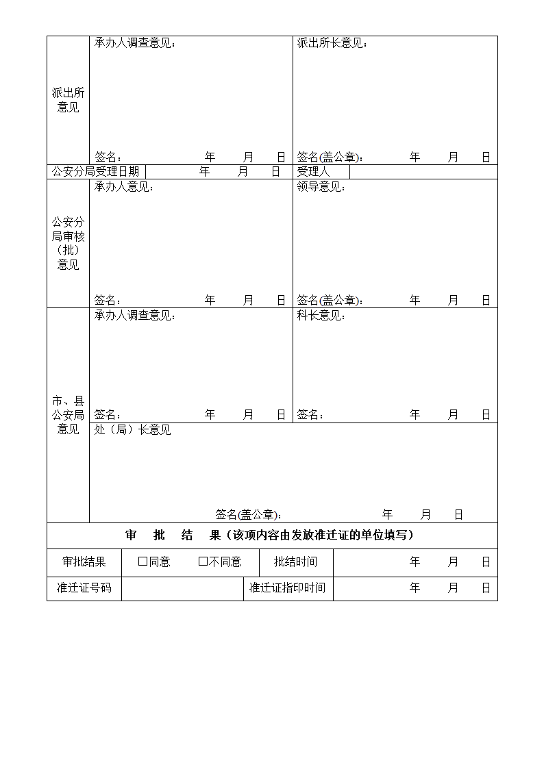 入户申请审批表第5页