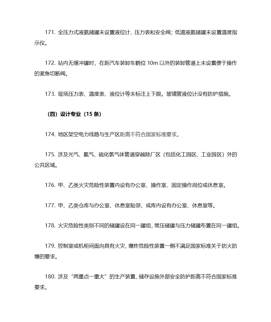 化工企业(所有企业)常见安全隐患警示清单第16页