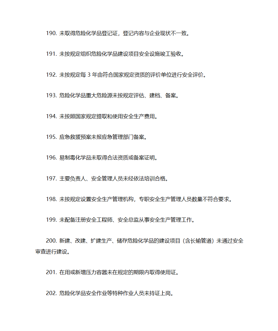 化工企业(所有企业)常见安全隐患警示清单第18页