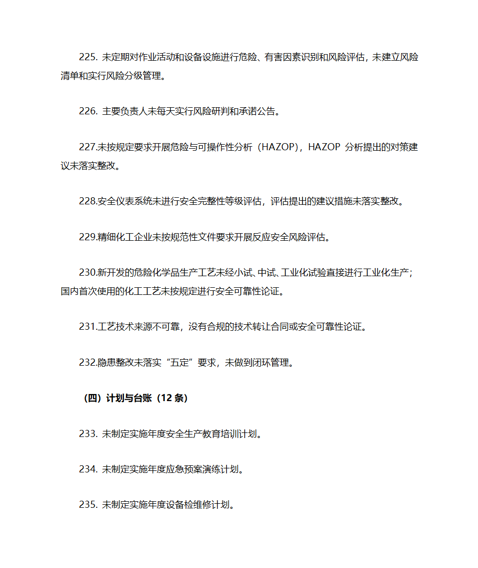 化工企业(所有企业)常见安全隐患警示清单第21页