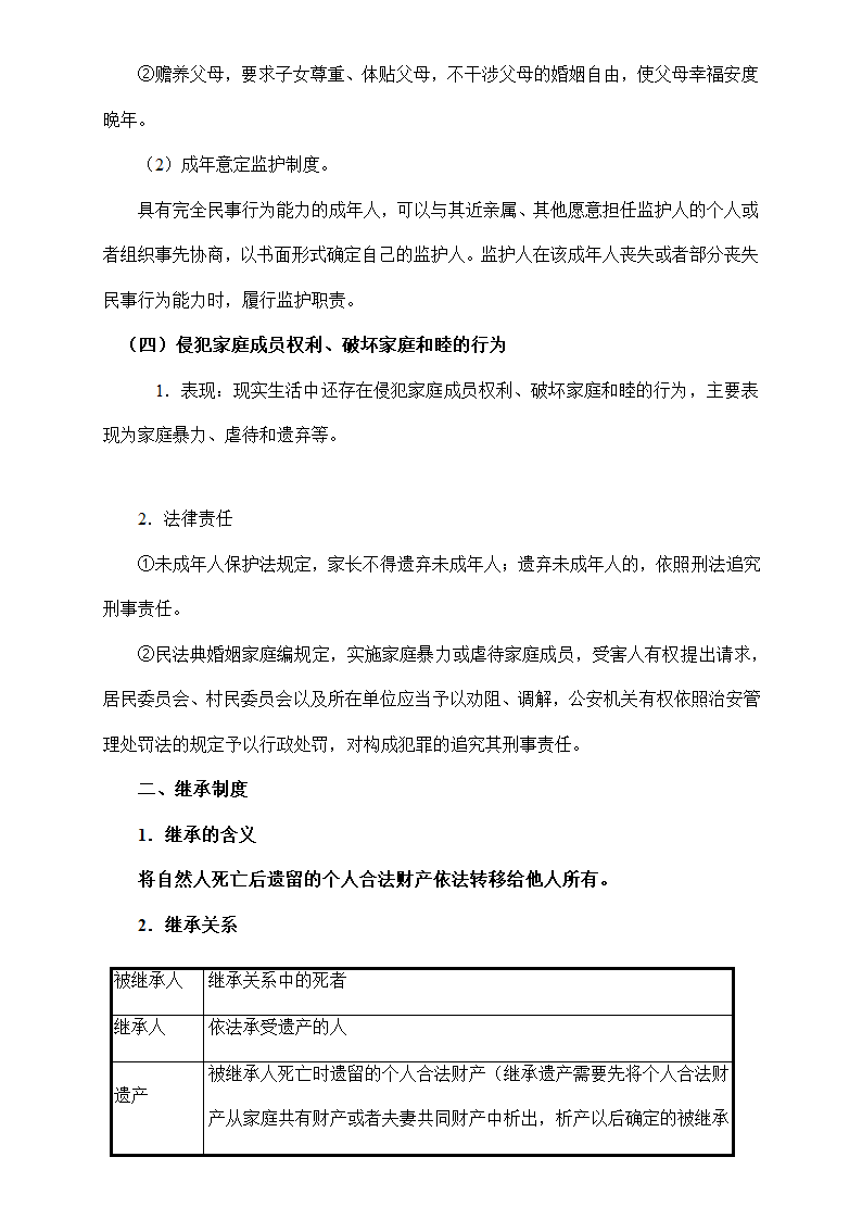 《法律与生活》核心知识梳理-2023年高考政治核心知识学习手册 统编版选泽性必修二.doc第10页