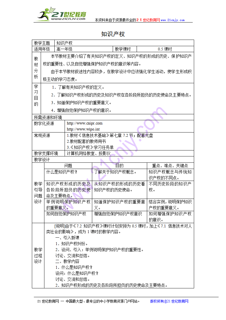 知识产权 教案.doc