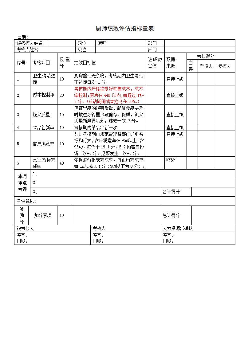 餐饮人员绩效考核评估表.docx第8页