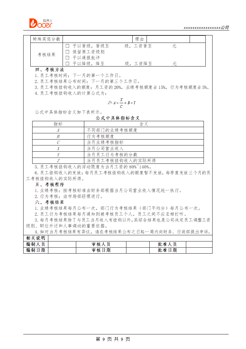 营销企划人员绩效考核.docx第9页