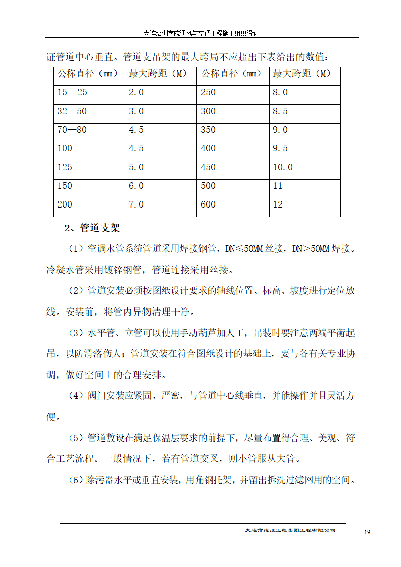 大连培训学院通风与空调工程详细施工组织设计.doc第19页