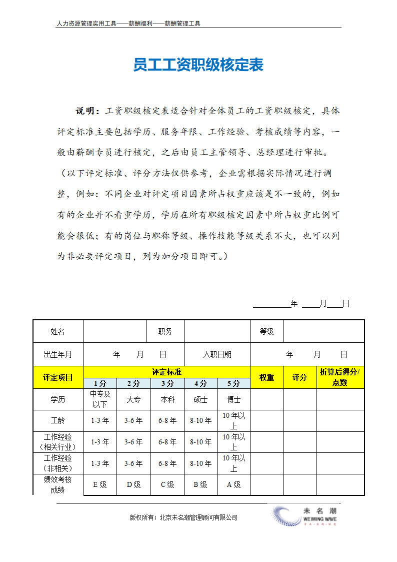 员工工资职级核定表.doc第2页