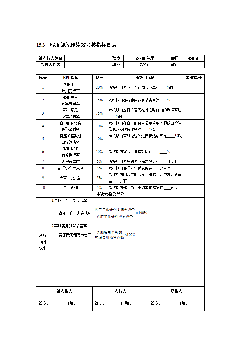 人资绩效-客户服务人员绩效考核全案.docx第2页