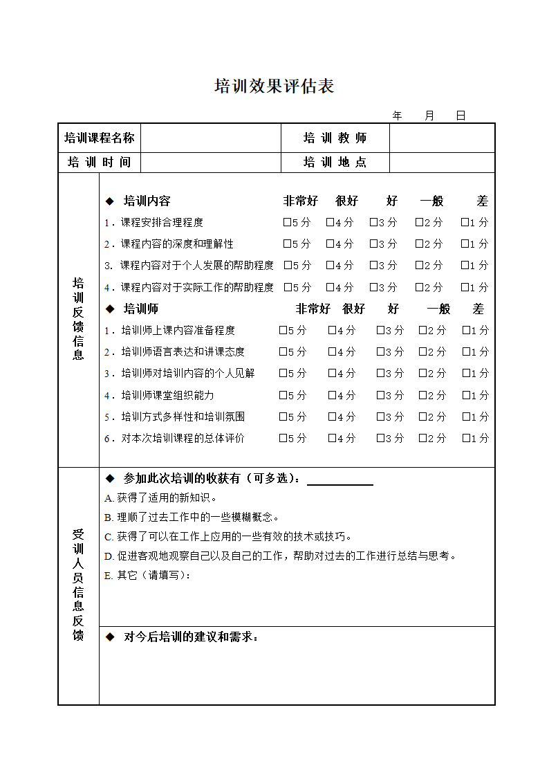 培训效果评估表.doc