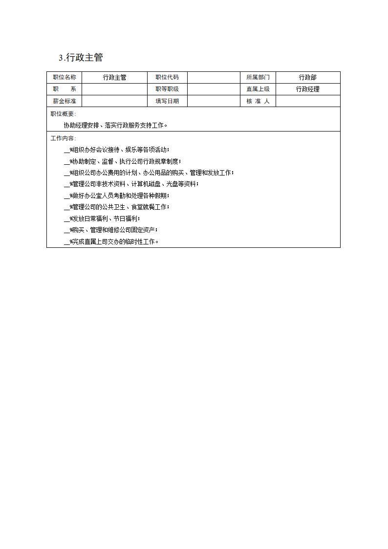 公司各岗位职位说明及绩效考核表.docx第13页