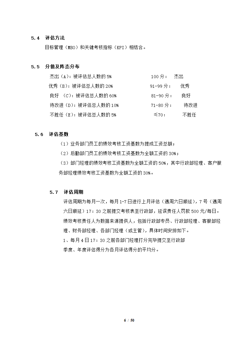 完整4S店各岗位员工绩效考核表.docx第6页