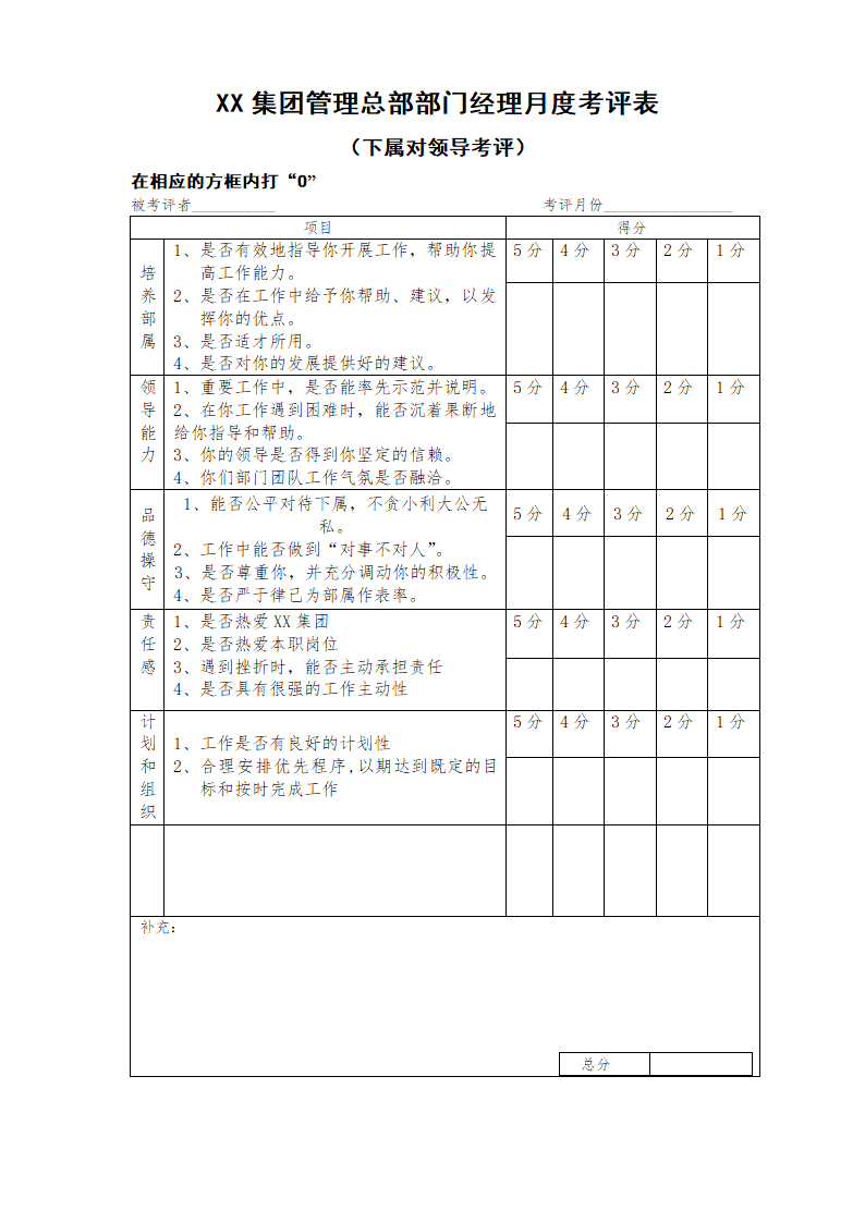 XX汽车制造商管理总部部门经理绩效考核实施办法.doc第3页