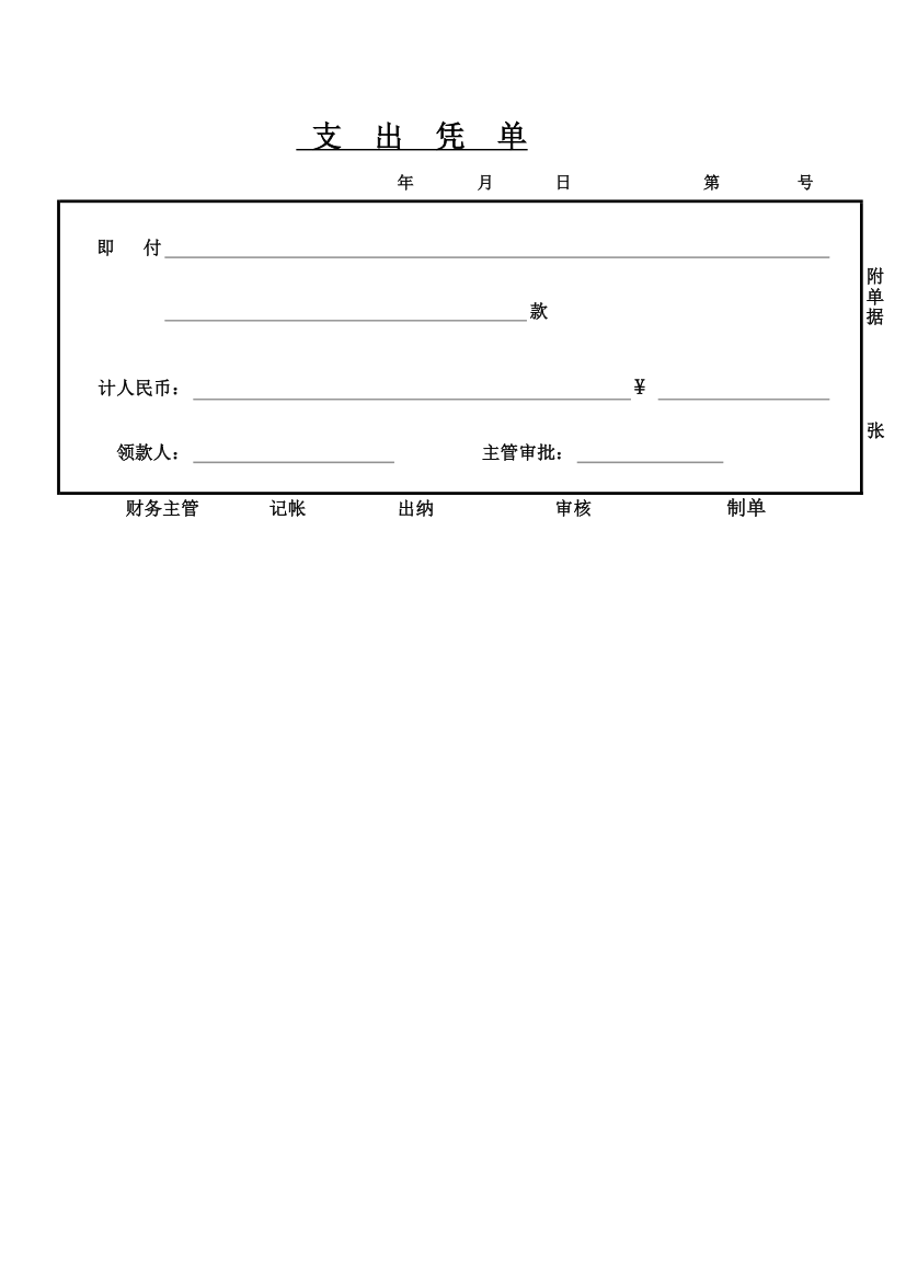 财务支出凭单第1页