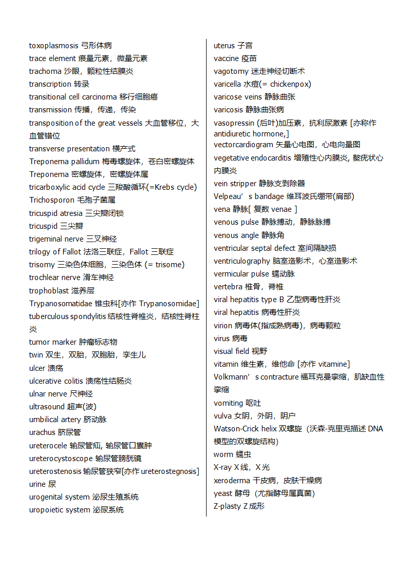 《医学英语词汇》第13页