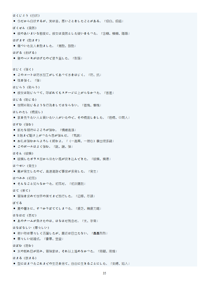 日语N1词汇第35页