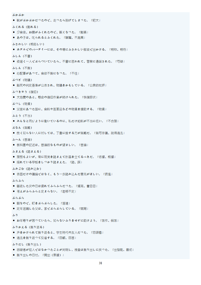 日语N1词汇第38页