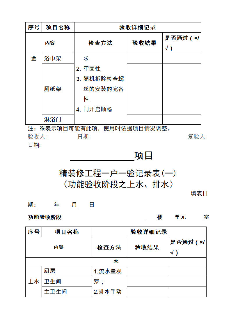 精装修验收表格新第7页