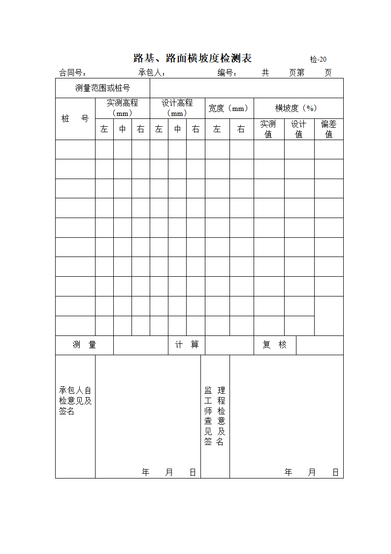 公路交工验收现场验收表第3页