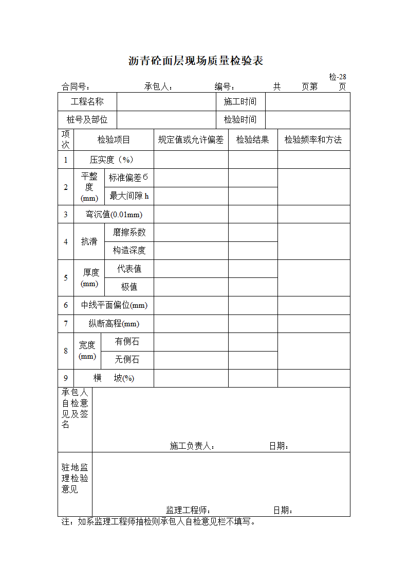 公路交工验收现场验收表第7页