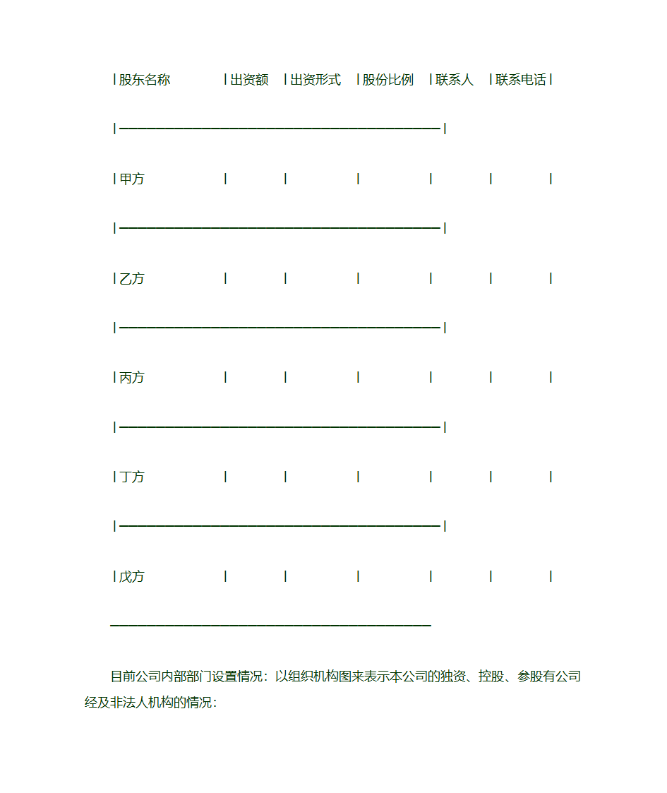 创业计划书模板范文第5页