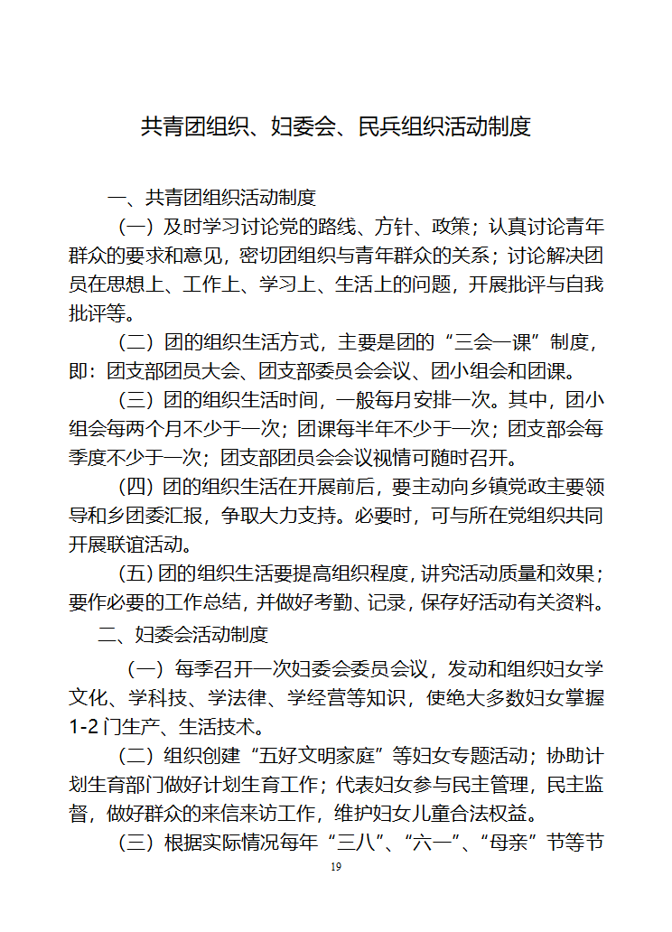 行政村党建各项制度第19页