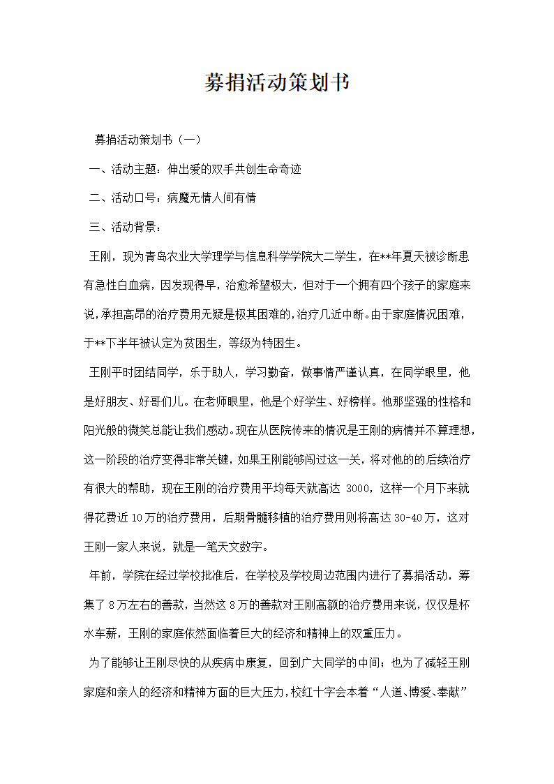 募捐活动策划书.docx