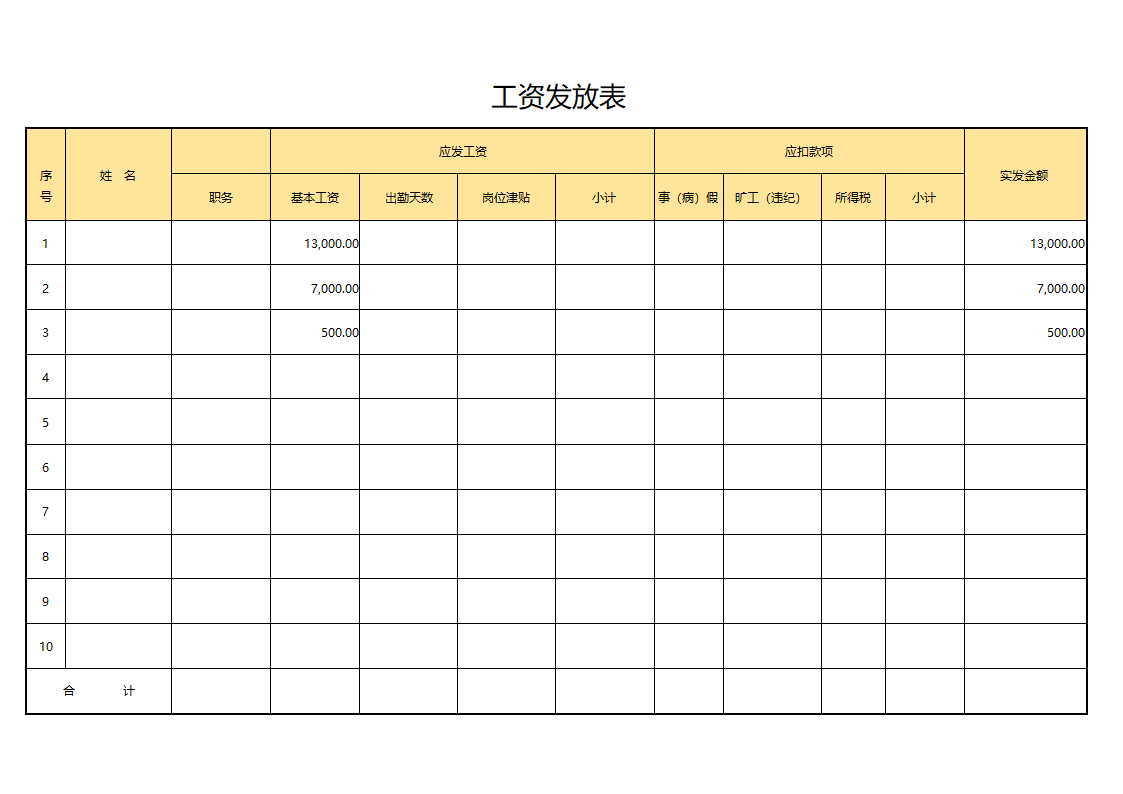 工资发放表.docx第1页