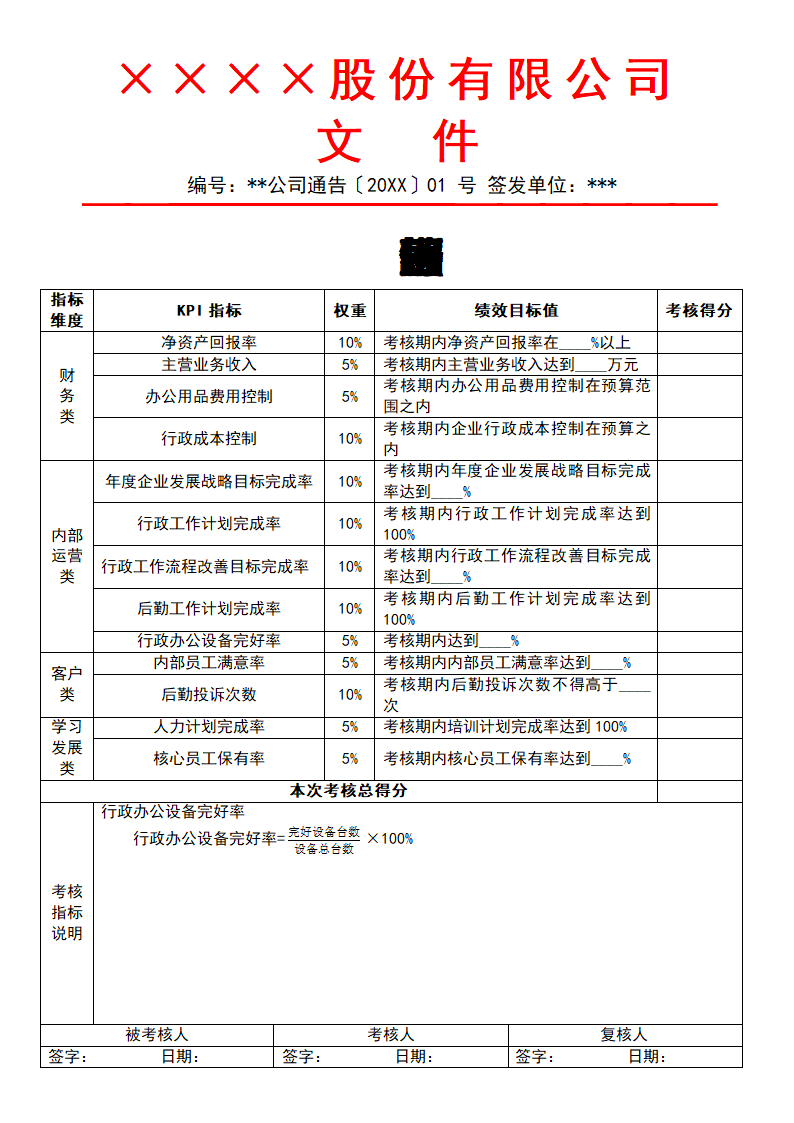 综合部长绩效考核表.docx第1页