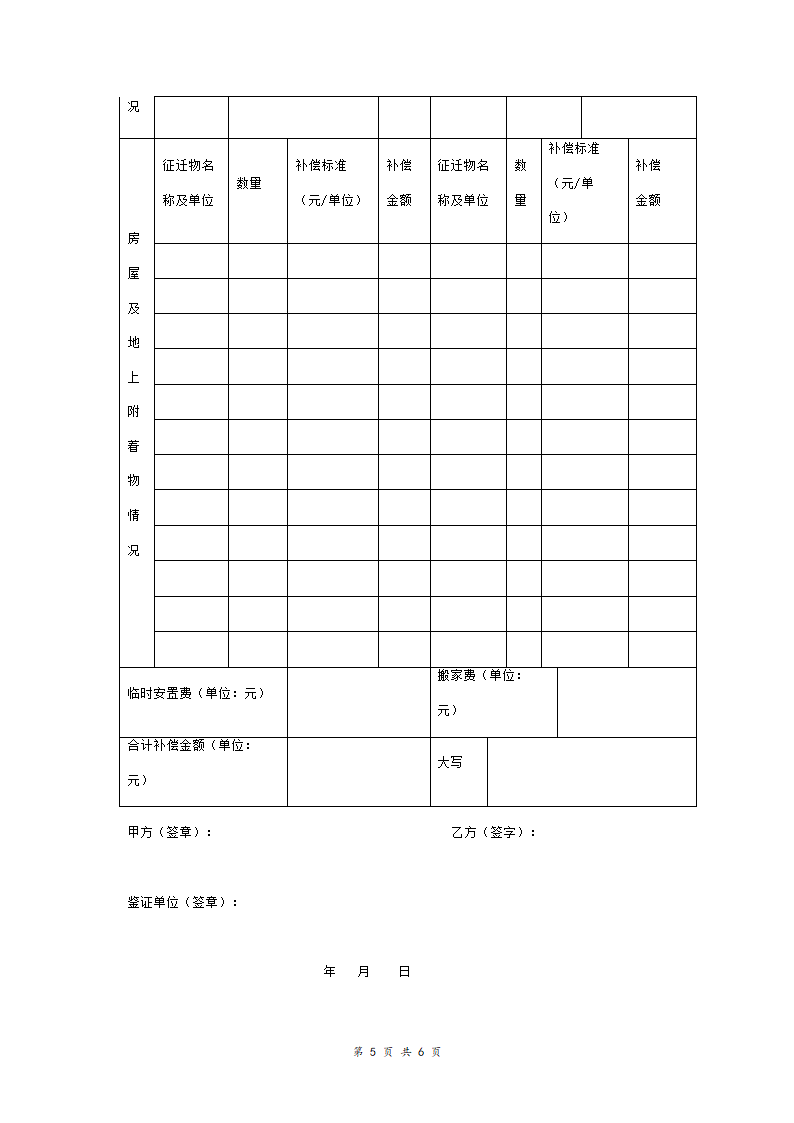 项目建设房屋及地上附着物拆迁合同协议范本模板 签约版.doc第5页