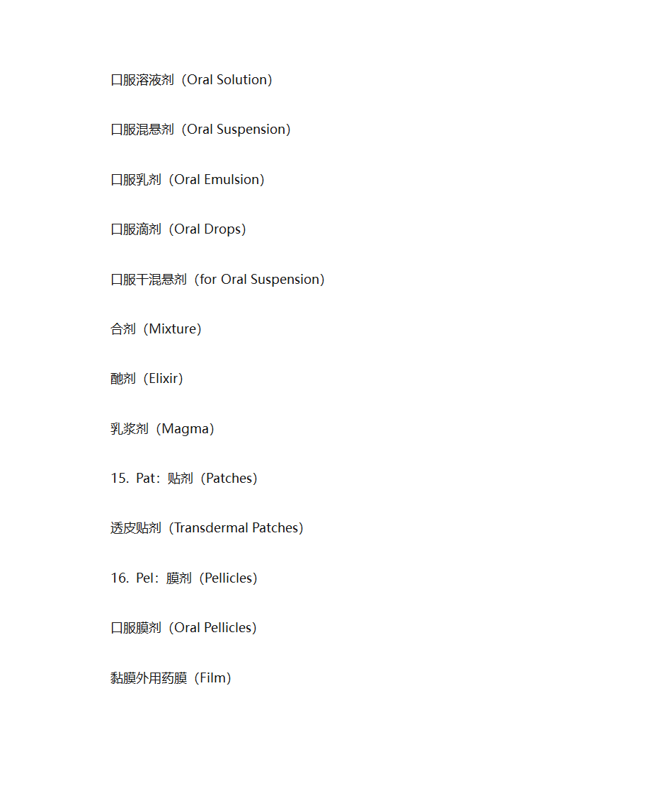 药剂词汇大全第6页