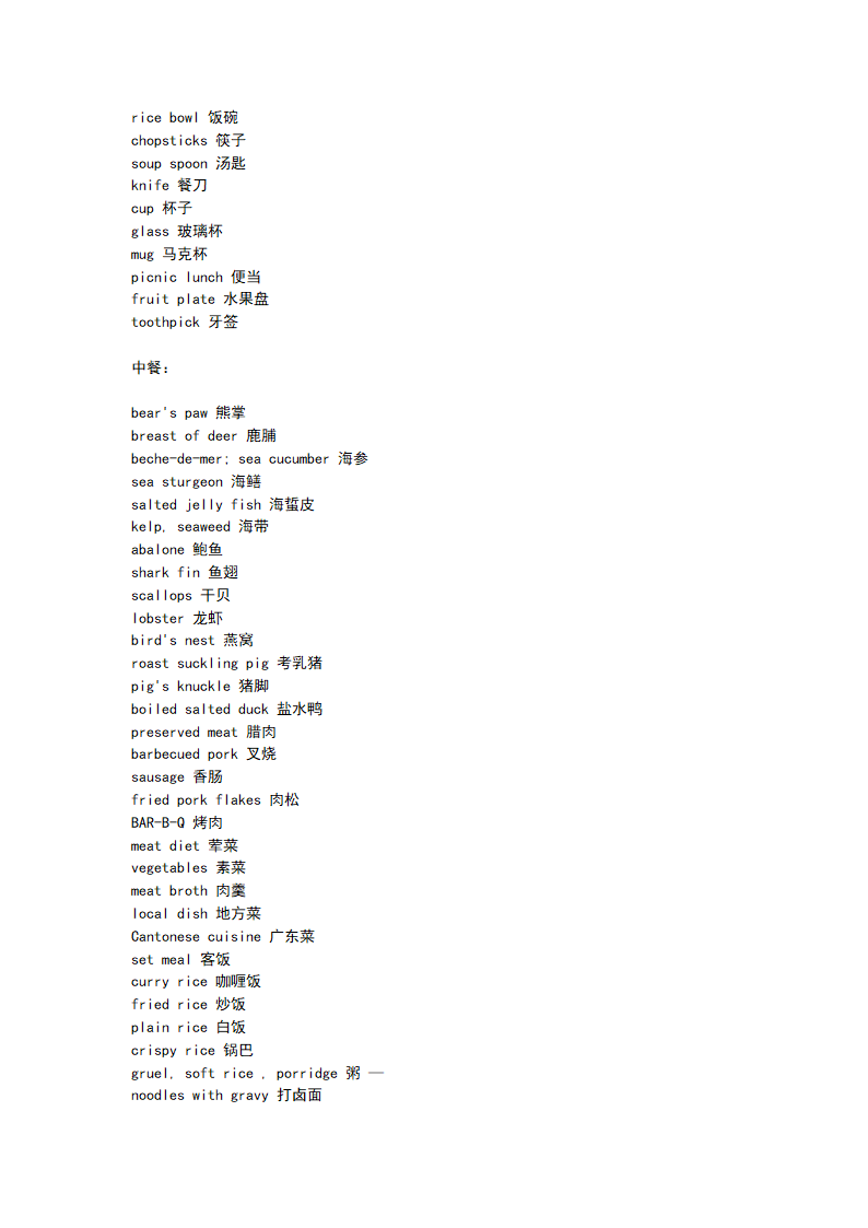 食品英语单词汇总第24页