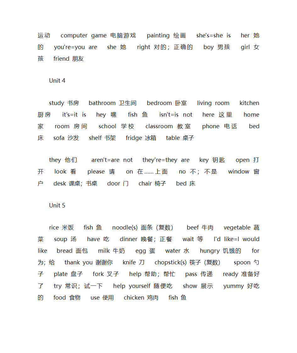 小学英语所有单词第5页