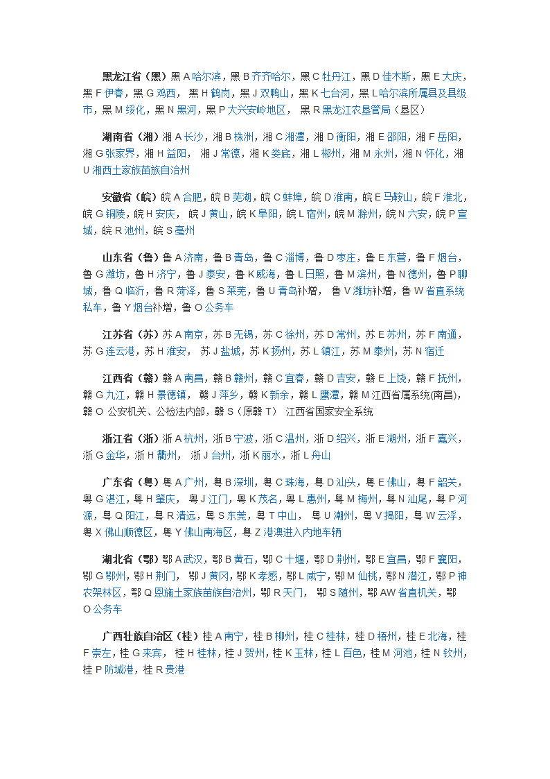 汽车牌照知识点第3页