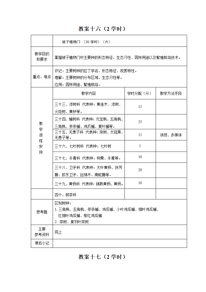 园林树木学教案第18页