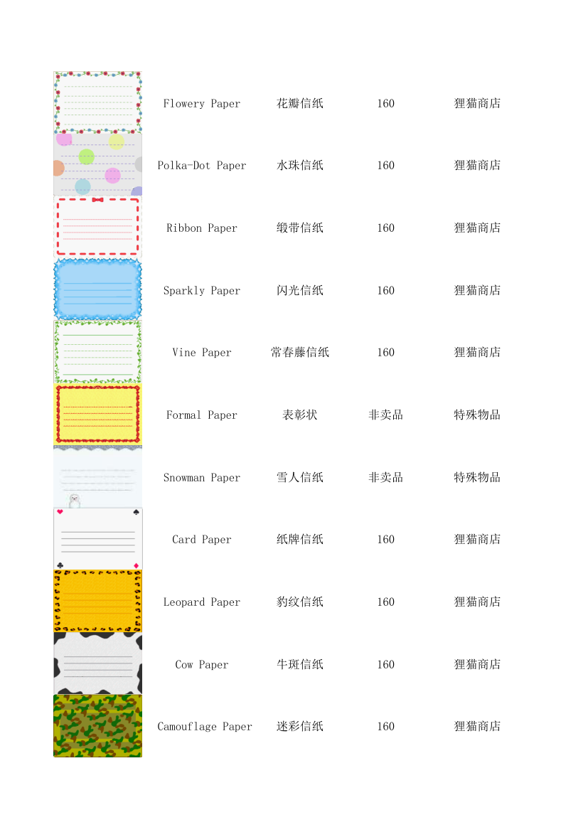 动物之森信纸列表第2页