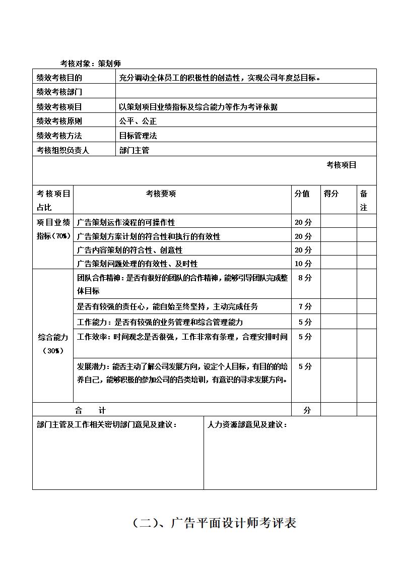 广告公司绩效考核方法.doc第8页