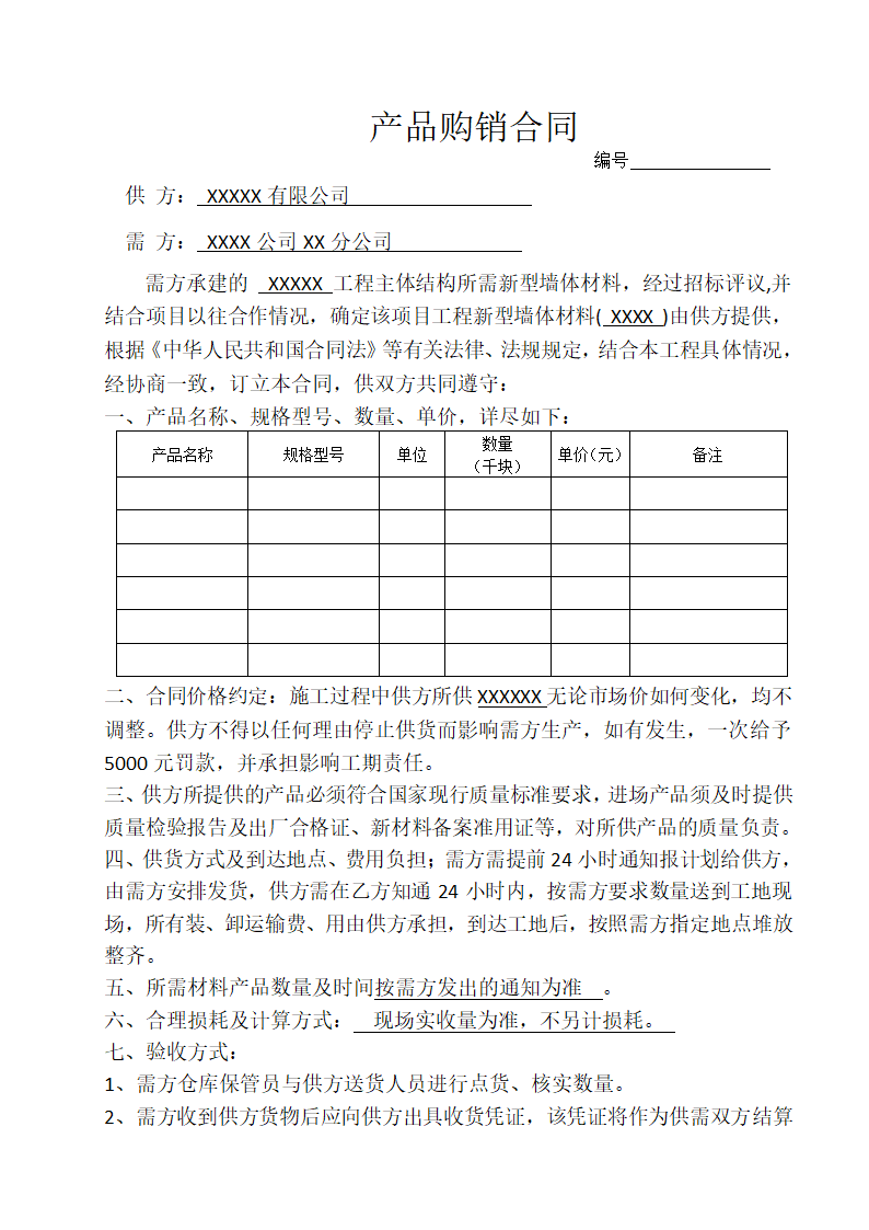 产品购销合同专业模版.docx