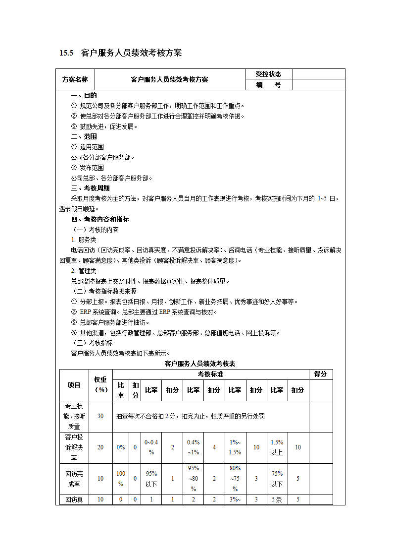 客户服务人员绩效考核方案.docx第4页