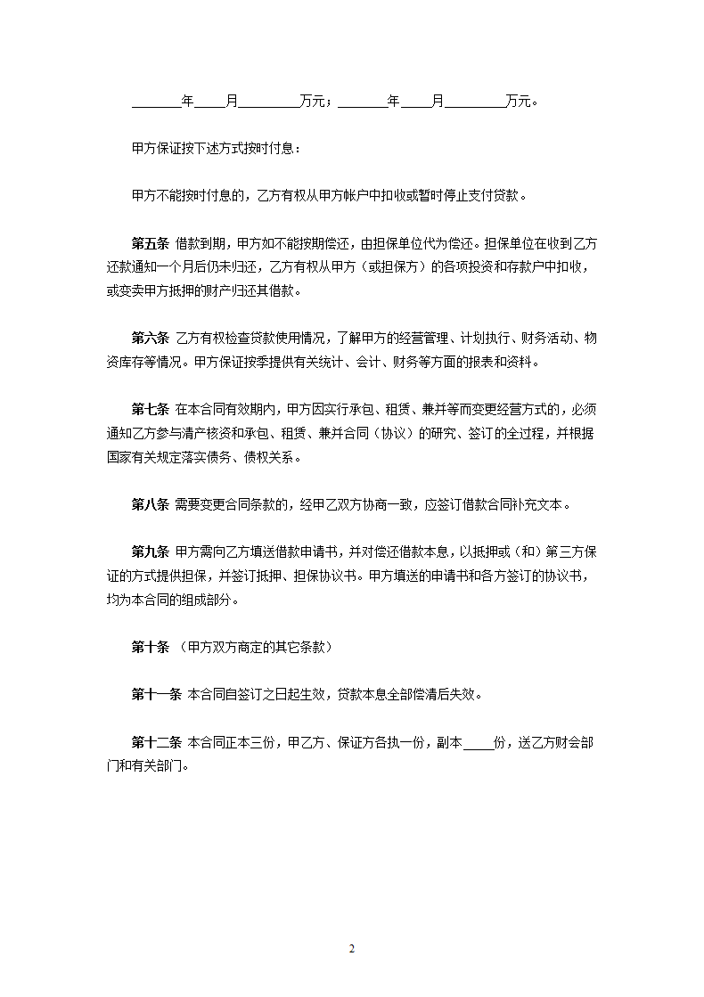 建设银行人民币借款合同.doc第2页