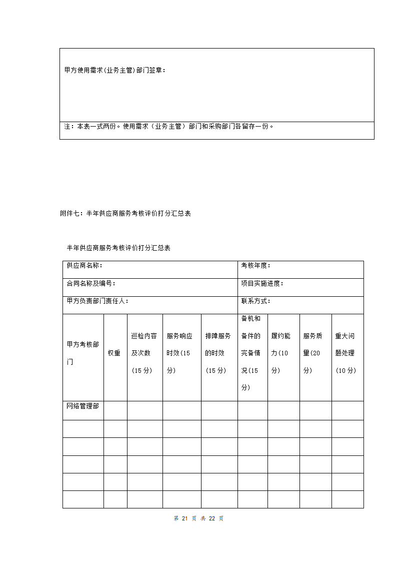 网络设备维保服务合同协议书范本  详细版.doc第21页