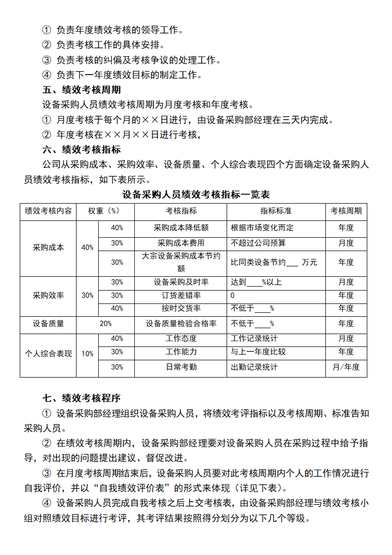 设备采购人员绩效评估方案.docx第2页