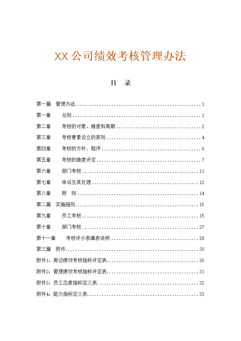 XX集团公司绩效考核管理办法.doc