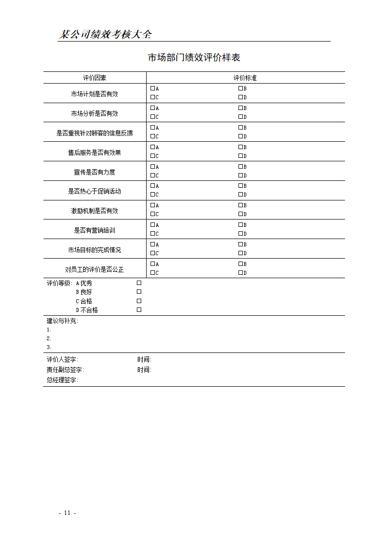 公司绩效考核表格大全(实用).doc第11页