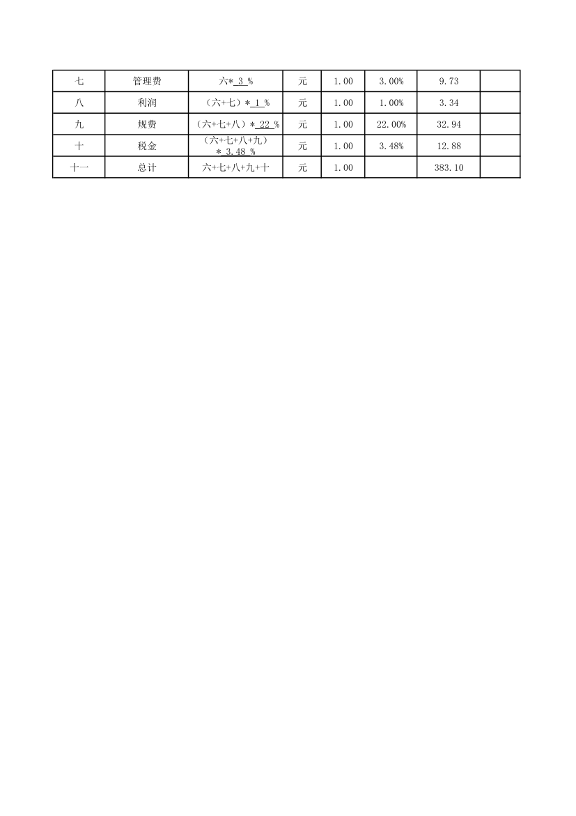 报价表第4页